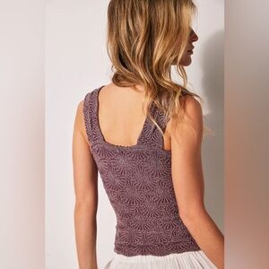 Free People Love Letter Tank Top in Wine